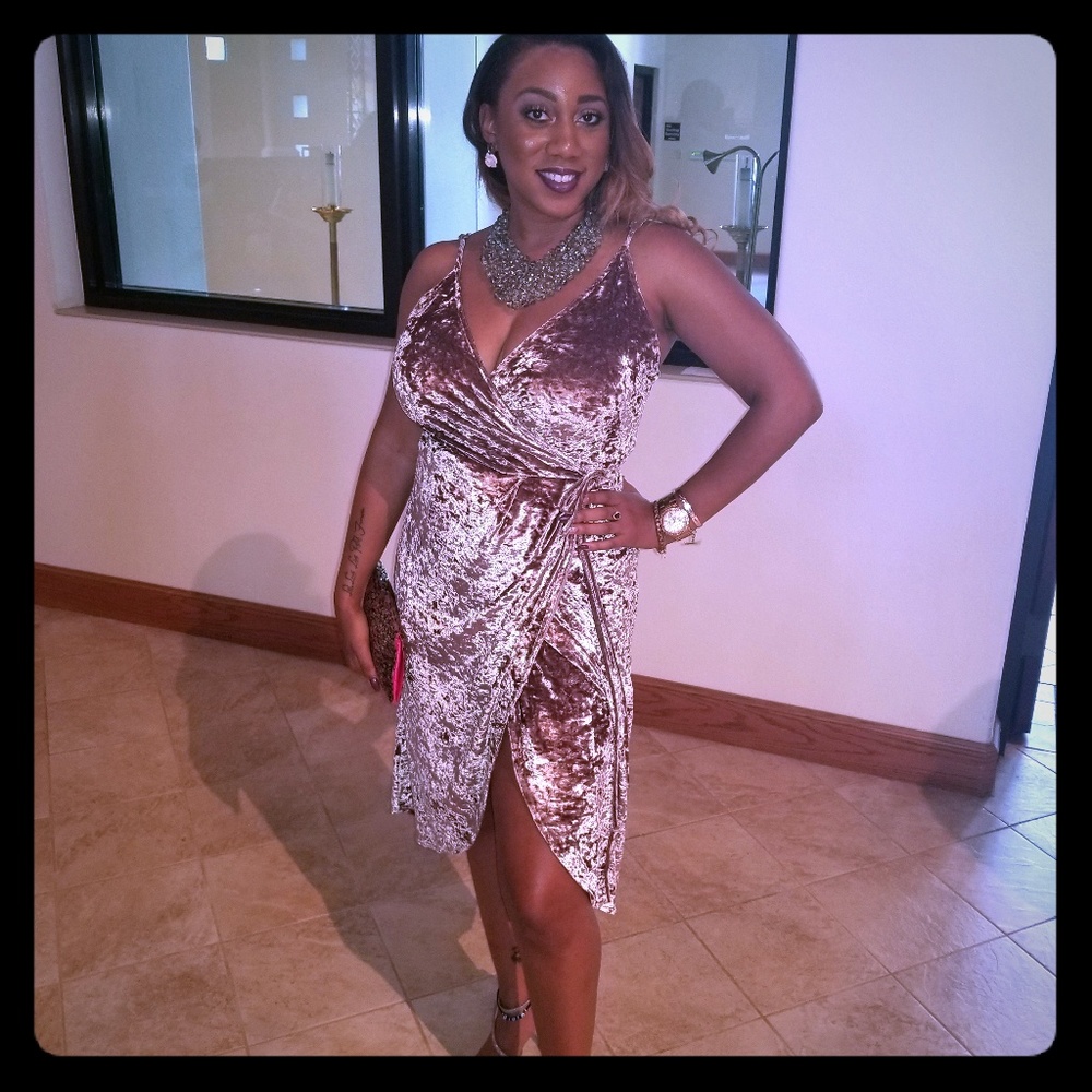 Crushed Velvet Dress